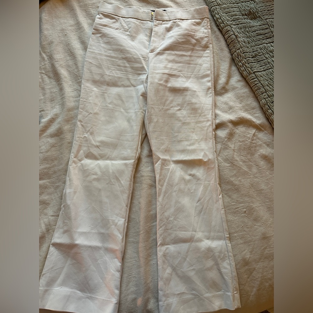 Zara Cream Textured Trousers